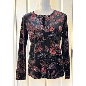 Notations Velvet Black Sparkle Glitter Vintage Inspired Chic Evening Wear S Boho